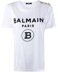 Balmain T-shirts for Women - Up to 49% off at Lyst.com