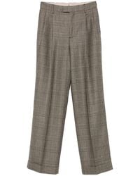 Berwich - Pleat-Detail Check Trousers - Lyst