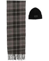 Barbour - Sweeper Tartan-Pattern Scarf And Beanie Hat Set - Lyst