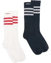 Adidas by Wales Bonner - X Wales Bonner Striped Logo Socks (Pack Of Two) - Lyst