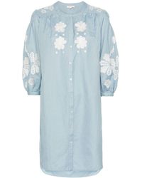 Louise Misha - Nilou Floral-Embroidery Dress - Lyst