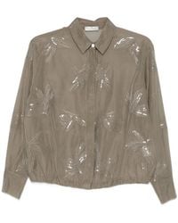 Panicale - Sequin-Detail Blouse - Lyst