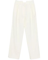 Lardini - Pleat-Detail Wide-Leg Trousers - Lyst