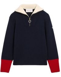 Ami Paris - Zipped-Collar Wool Sweater - Lyst