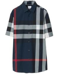 Burberry - Somerton Checked Regular-fit Stretch-cotton Shirt - Lyst