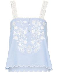 Louise Misha - Paradine Floral-Embroidered Top - Lyst
