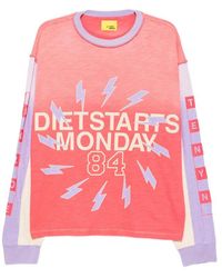 DIET STARTS MONDAY - Logo-Print Panelled Sweater - Lyst