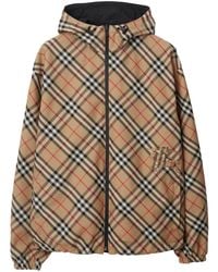 Burberry - Vintage Check Reversible Zip-Front Hooded Jacket - Lyst