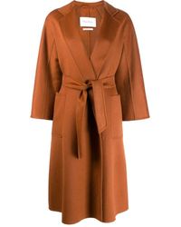Max Mara Cropped Sleeve Coat - Orange