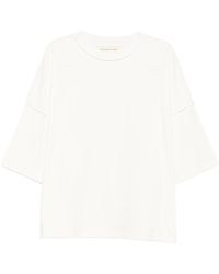 Stay Human On Earth - Raw-Edge Drop-Shoulder T-Shirt - Lyst