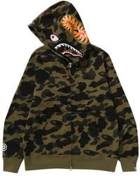 A Bathing Ape - A Bathing Ape 1St Camo Shark Full Zip Hoodie - Lyst