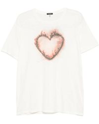 R13 - Heart-Print T-Shirt - Lyst