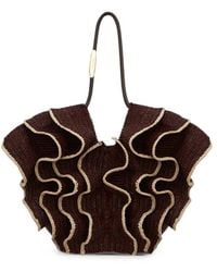 Zimmermann - Ruffle-Trimmed Woven Tote Bag - Lyst