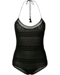 Alanui Chunky Knit Swimsuit - Black