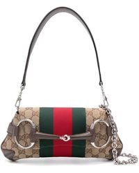 Gucci - Small Horsebit Chain Shoulder Bag - Lyst