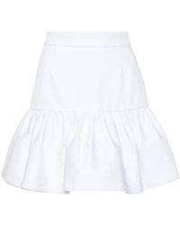 Patou - Ruffled Gabardine Miniskirt - Lyst
