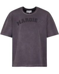 Maison Margiela - Logo-Appliqué Cotton T-Shirt - Lyst
