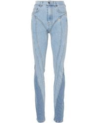 Mugler - Spiral High-rise Skinny Jeans - Lyst