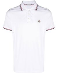 Moncler - Logo-appliqué Regular-fit Cotton Polo Shirt - Lyst