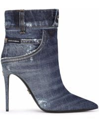 Dolce & Gabbana - Boots Denim - Lyst