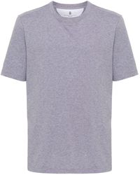 Brunello Cucinelli - Mélange-Effect Cotton-Blend T-Shirt - Lyst