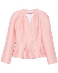 Stine Goya - Peplum-Hem V-Neck Jacket - Lyst