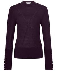 Rabanne - Button-Cuff Knitted Sweater - Lyst