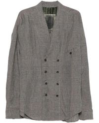 Ziggy Chen - Prince Of Wales Double-Breasted Jacket - Lyst