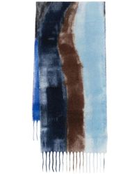 Altea - Abstract-Print Fringed Scarf - Lyst