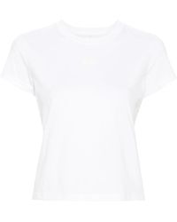 Alexander Wang - Essential Shrunk Cropped Minimalist T-Shirt - Lyst