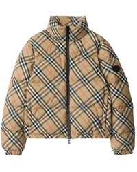 Burberry - Check Ambleside Puffer Jacket - Lyst