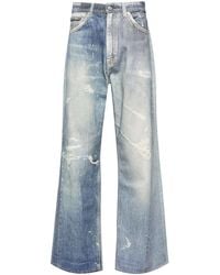Our Legacy - Third Cut Wide-Leg Distressed Jeans - Lyst