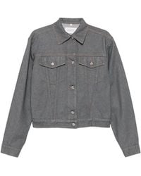 Sportmax - Button-Up Denim Jacket - Lyst