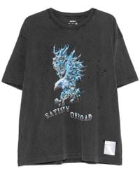 Satisfy - Distressed Graphic-Print T-Shirt - Lyst