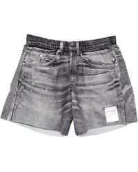 Satisfy - Ambientwarp Denim-Print Shorts - Lyst