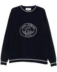 Iceberg - Logo-Intarsia Tipped Sweater - Lyst