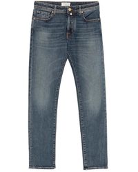 Jacob Cohen - Logo-Patch Whiskered Jeans - Lyst