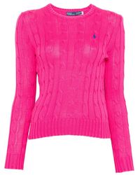 Polo Ralph Lauren - Cable Knit Crew Neck Sweater - Lyst