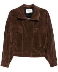Saint Laurent - Zipa-Fastening Suede Jacket - Lyst