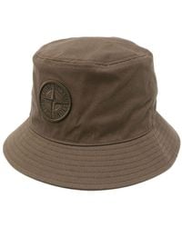 Stone Island - Compass-Motif Cotton Bucket Hat - Lyst