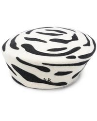 Ruslan Baginskiy - Zebra-Pattern Embroidered Beret - Lyst