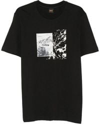 BOSS - Graphic-Print Short-Sleeve T-Shirt - Lyst