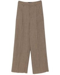 The Seafarer - Houndstooth-Pattern Wide-Leg Trousers - Lyst