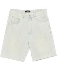 Purple Brand - Striped Raw-Cut Shorts - Lyst