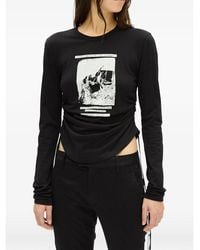 Ann Demeulemeester - Dot Ruched T-Shirt - Lyst