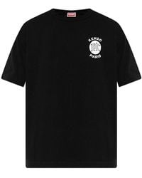 KENZO - T-Shirt With Logo Print Cotton - Lyst