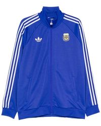 adidas - Argentina Originals Side-Stripe Zipped Sweatshirt - Lyst