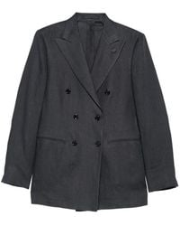 Lardini - Double-Breasted Flower-Pin Blazer - Lyst
