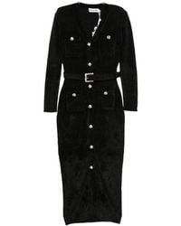 Self-Portrait - Belted Button-Down Midi Dress - Lyst