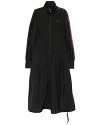 Y-3 - Logo-Print Zip-Fastening Midi Dress - Lyst